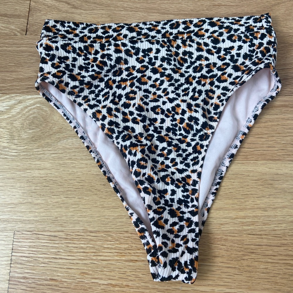 High Waisted Cheetah Bikini Bottoms